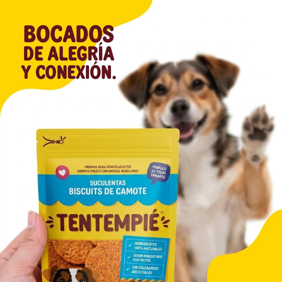 🐶 Biscuits Plátano-Cacahuate Tentempié | Snack Natural para Perros | 100 g