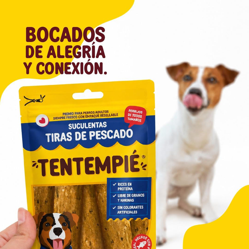 🐶 Tiras de Pescado Tentempié | Snack Natural para Perros | 70 g