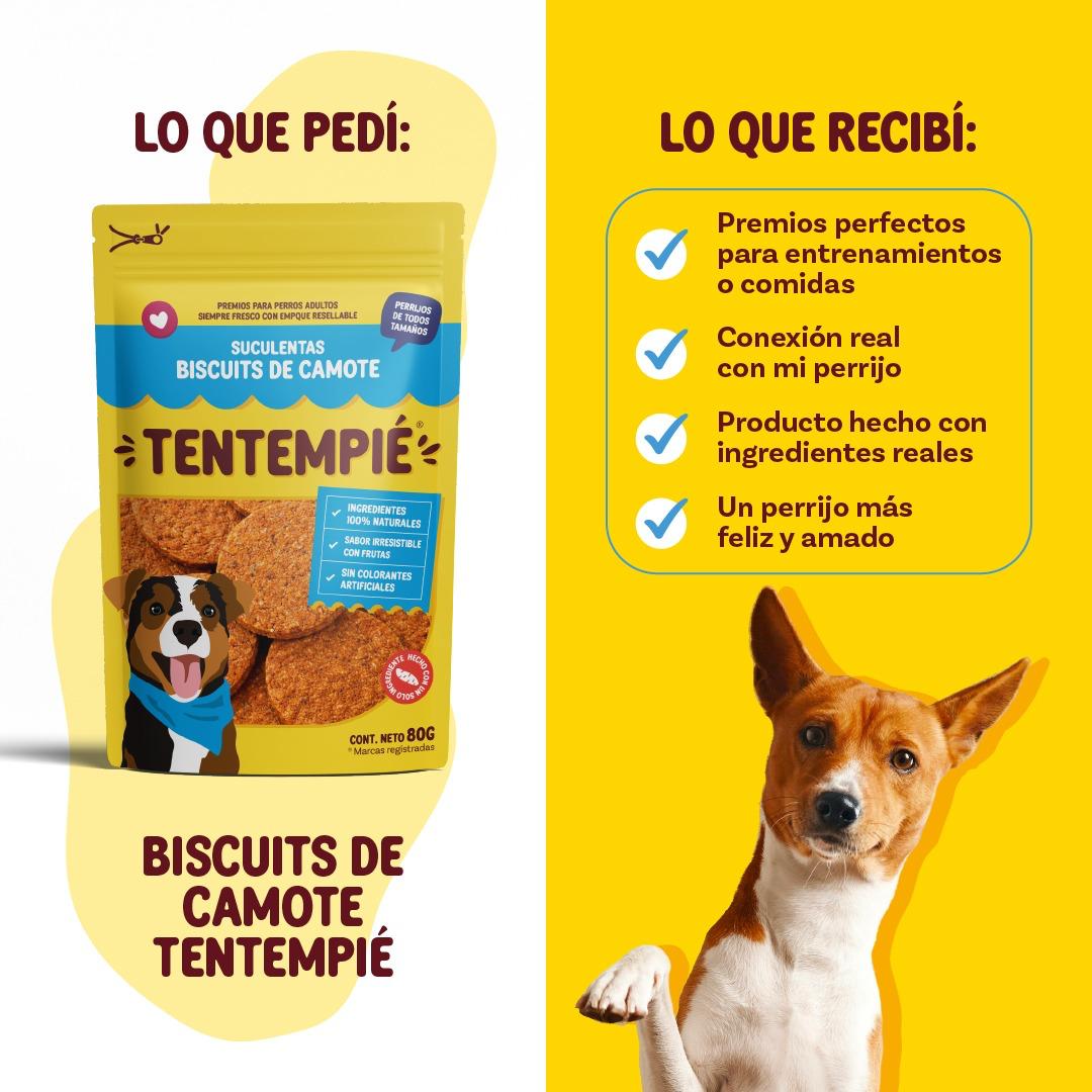 🐶 Biscuits Plátano-Cacahuate Tentempié | Snack Natural para Perros | 100 g