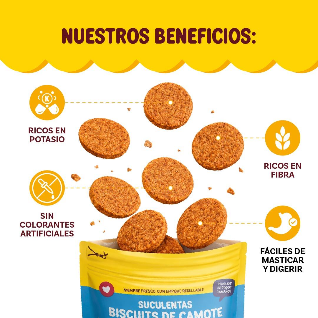 🐶 Biscuits de Camote Tentempié | Snack Natural para Perros | 80 g