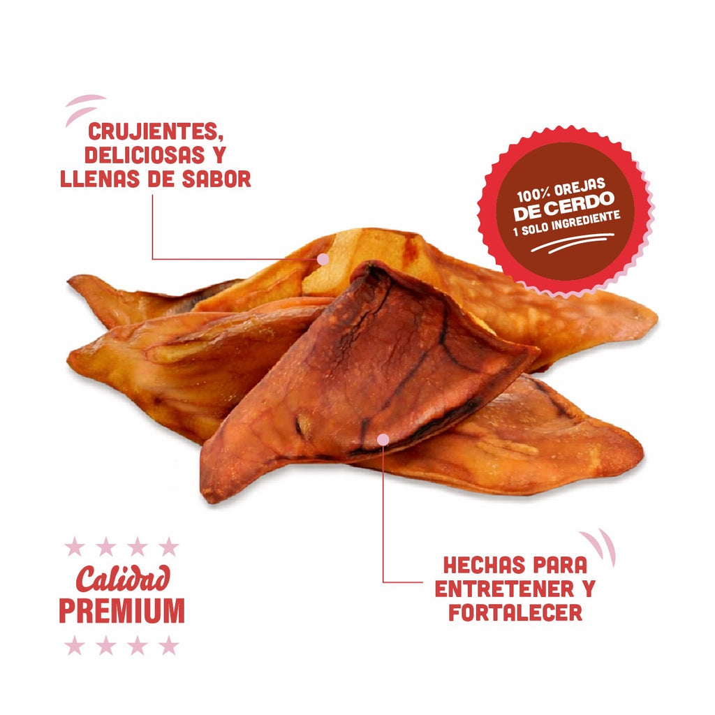 🐷 Oreja de Cerdo PANXO 100% Natural | Snack Premium para Perros | 150g