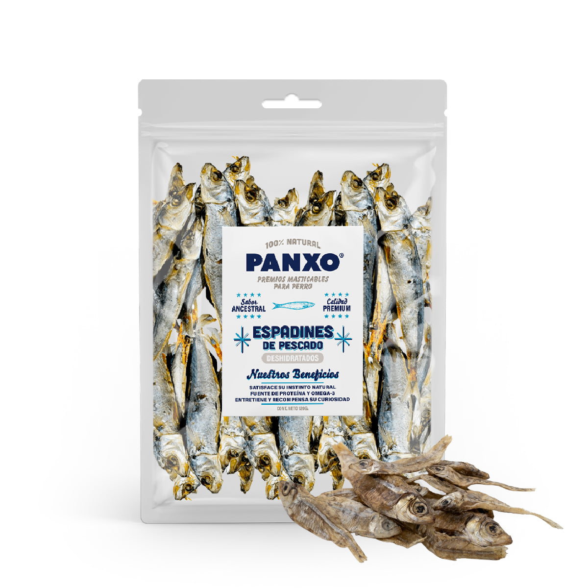 🐟 Espadines de Pescado PANXO 100% Natural | Snack Premium para Perros | 150g