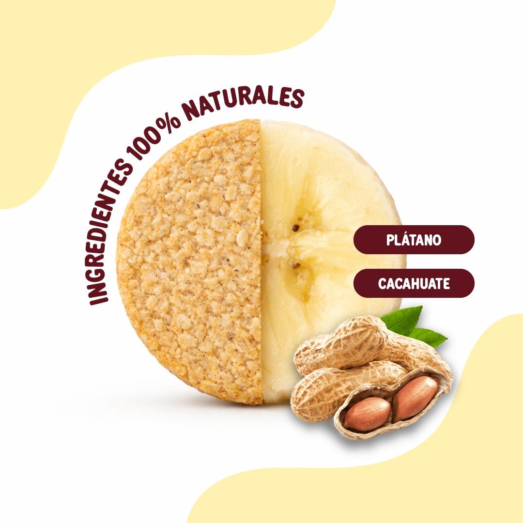 🐶 Biscuits Plátano-Cacahuate Tentempié | Snack Natural para Perros | 100 g